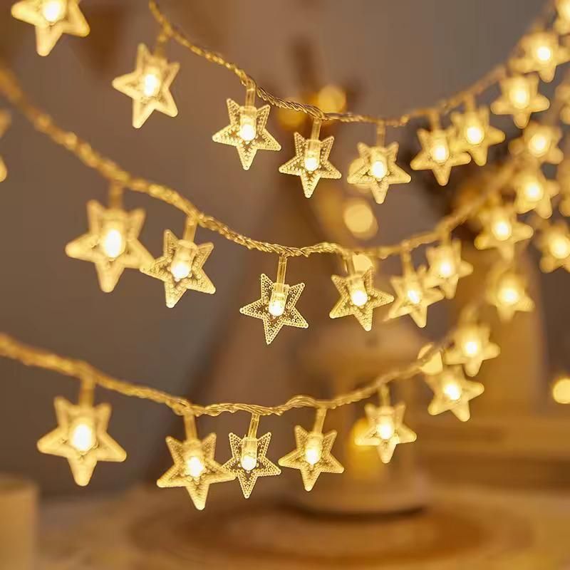 Single Color 3 Meter String Star Lights for Decoration | 16 LED Lights