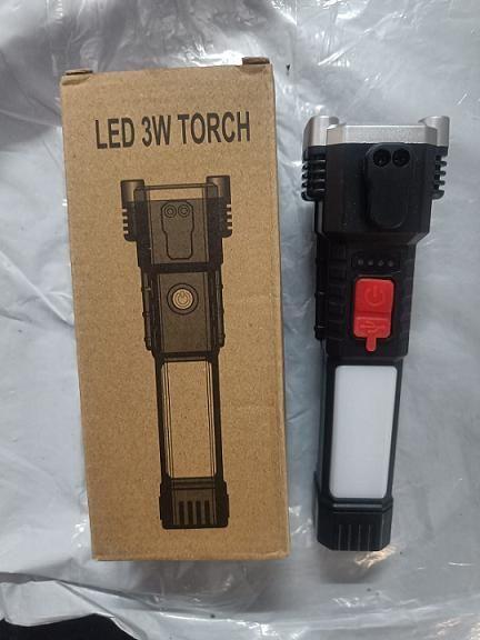 Multifunctional Rechargeable LED Flashlight with Power Bank