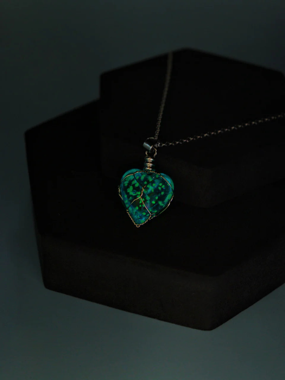 Montana Blue Heart Crystal Pendant | Shine Brighter | Valentine Gift